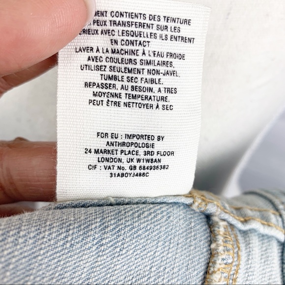 Anthro | Pilcro Distressed Sunwashed Denim Vest - Picture 15 of 15